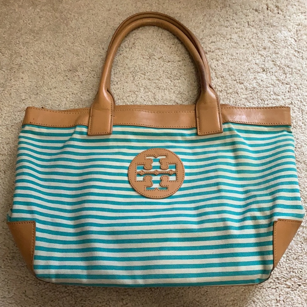 Tory Burch Striped Tote Purse